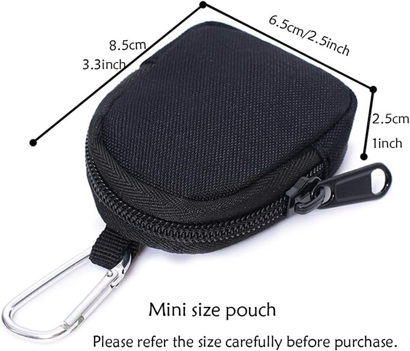 Imeisuit Tactical Coin Purse - Military Pocket Keychain Pouch as Mini Tool Organizer Coin Car Key Waist Case Earphone Pack Backpack Accessory Pouch (Black-1pc) - Image 4